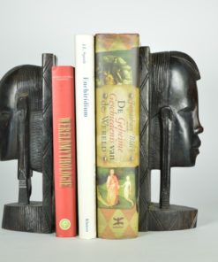 Boekensteunen Afrikaanse vrouwengezichten ebbenhout