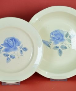 Grote Schaal Blauwe Roos Digoin Porselein