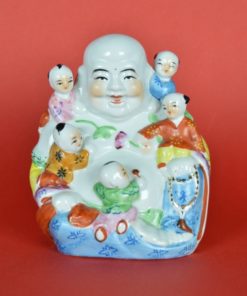 Lachende Boeddha 2 met kinderen middelgroot