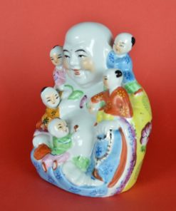 Lachende Boeddha 2 met kinderen middelgroot