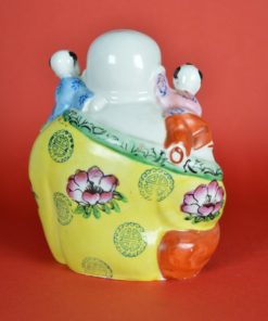 Lachende Boeddha 2 met kinderen middelgroot