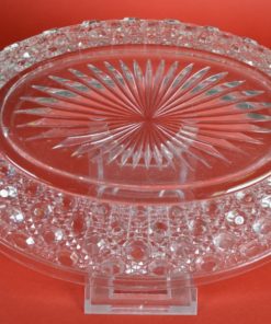 Ovale schaal met in glas geperste diamant facetten