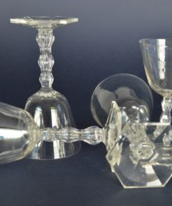 Portglazen kristal zeskantige voet