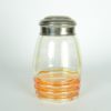 Strooibus glas met oranje ribbels Art Deco