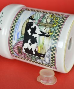 Strooier met Hollandse koe - porselein