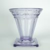 Art Deco vaas paars glas vierkante voet