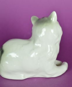 Witte poes met streepje - Lippelsdorf porselein