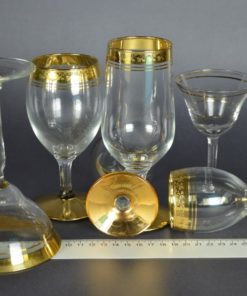 Drinkglazen met gouden rand - divers