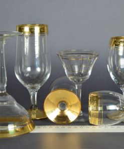 Drinkglazen met gouden rand - divers