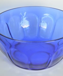 Schaal van blauw glas