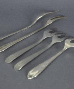 Beleg- vleesvork - verzilverd - set van vijf