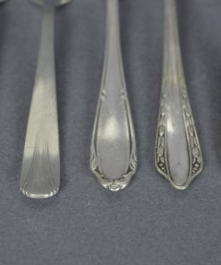 Beleg- vleesvork - verzilverd - set van vijf