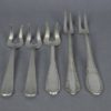 Beleg- vleesvork - verzilverd - set van vijf