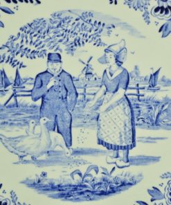 Wandbord Hollands boerenlandschap Boch Delfts - aardewerk