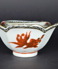 Kommetjes met sluierstaart goudvis - porselein - Chinees