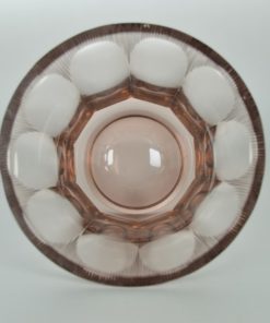 Kom oud roze glas -Kristalunie Maastricht