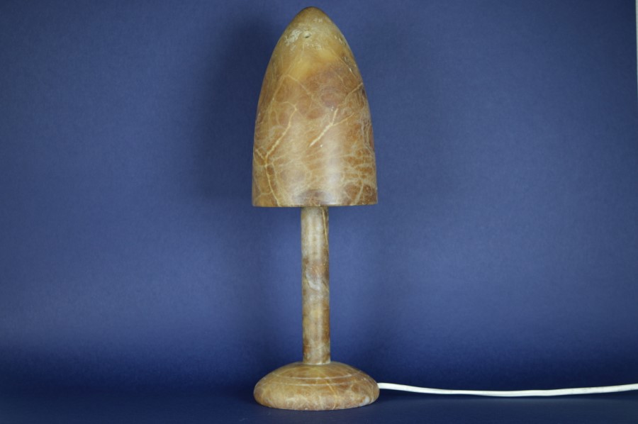 Lamp bruin albast natuursteen - tafellamp Bodour