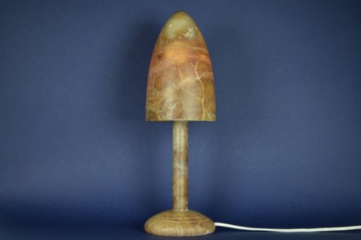 Lamp bruin albast natuursteen Paddenstoel