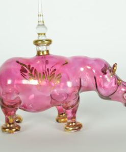 Parfumfles roze nijpaard -glas