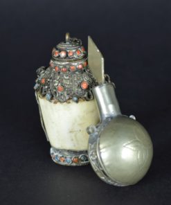 Arabische parfumfleshanger been en zilver