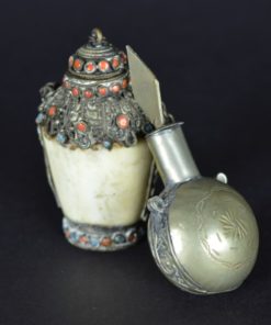 Arabische parfumfleshanger been en zilver