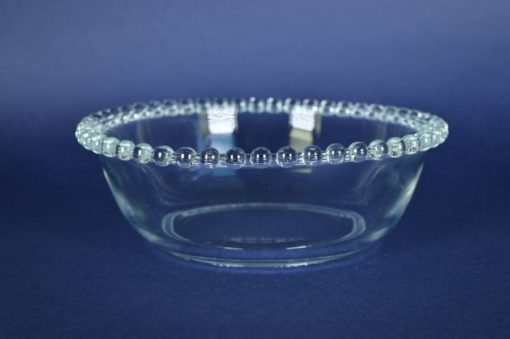 Schaal parelrand glas - 21 cm
