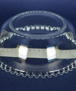 Schaal parelrand glas - 21 cm