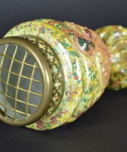 Vaas met bloemverdeler en opaline glazuur Jugendstil