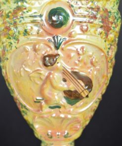 Vaas met bloemverdeler en opaline glazuur Jugendstil