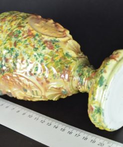 Vaas met bloemverdeler en opaline glazuur Jugendstil