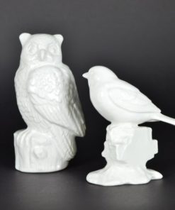 Vogel en Uil van wit porselein