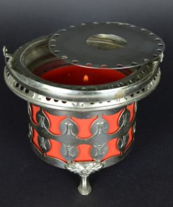 Theelicht en olielamp - metaal en glas