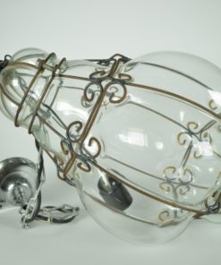 Italiaanse Venetiaanse lamp kleurloos glas in frame met krullen