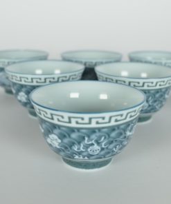 Kleine kom met blauwe draken -set van zes