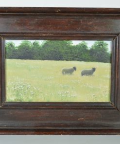 Schilderij met schapen in een weiland