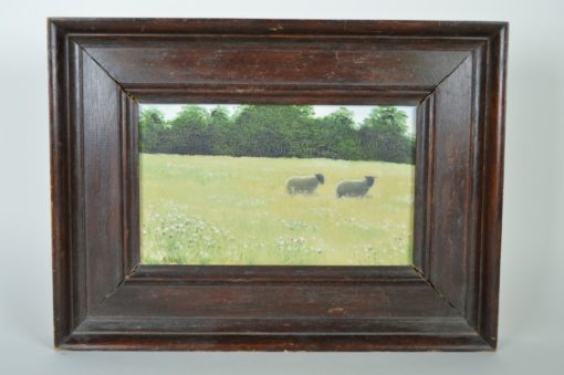 Schilderij met schapen in een weiland