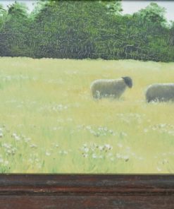 Schilderij met schapen in een weiland