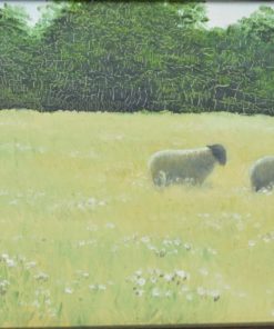 Schilderij met schapen in een weiland