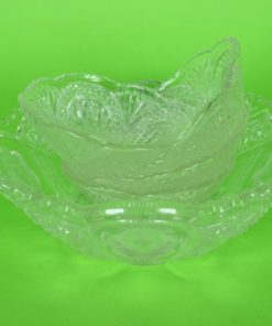 Glazen schaal met feestelijke patronen