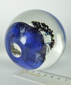 Presse-papier, blauw en zwart glas Pfeiffer glas - Nederland