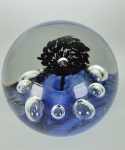 Presse-papier, blauw en zwart glas Pfeiffer glas - Nederland