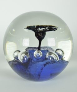 Presse-papier, blauw en zwart glas Pfeiffer glas - Nederland