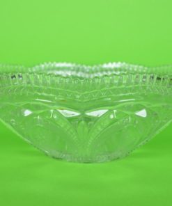 Feestelijke schaal met pauwenoog motief - glas