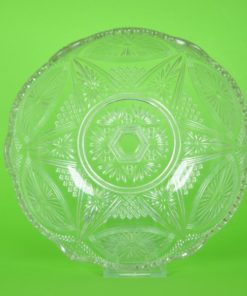 Glazen schaal met zonnestraal motief - glas