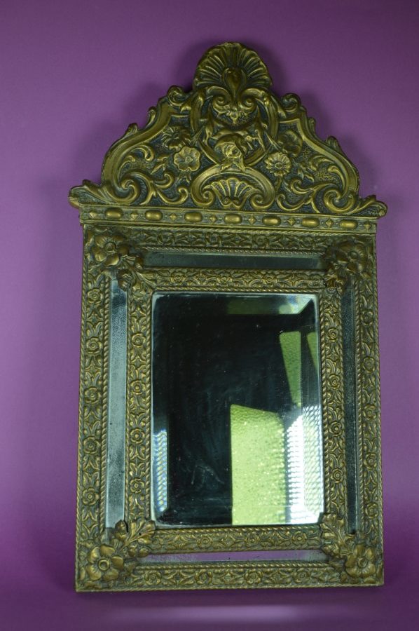 Afstotend Vertrek Grijp Facet geslepen spiegel in barok bewerkte lijst - Bodour