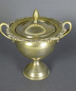 Beker met deksel en oren - zilverkleurig