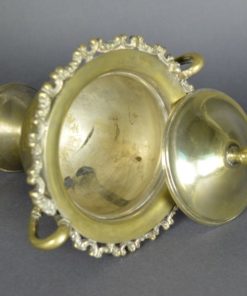 Beker met deksel en oren - zilverkleurig