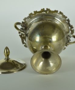 Beker met deksel en oren - zilverkleurig