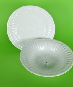 Fruittest wit met een ribbel - aardewerk