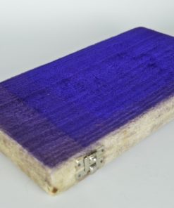 Goudweegschaal met gewichten in cassette - koper